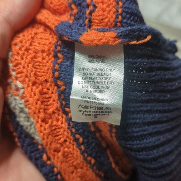 La biz ribbed knit colorful horizontal stripe Crewneck sweater - Picture 4 of 6